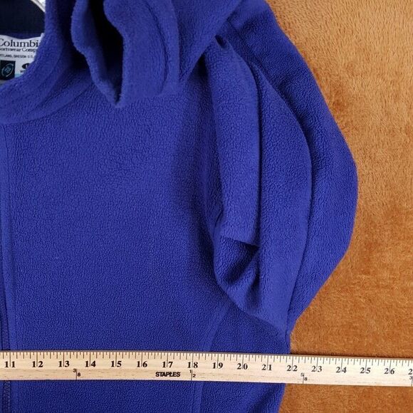 COLUMBIA Womens Jacket Large Blue Zip Up Pockets Classic Logo Vintage - Picture 3 of 6
